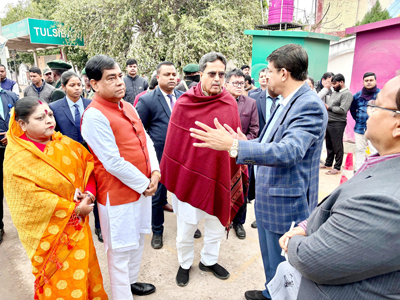 Tripura Chief Minister Dr Manik Saha visited the Jackson Gate area of Agartala city on December 30 along with top officials for re-construction of the historic Jackson gate.